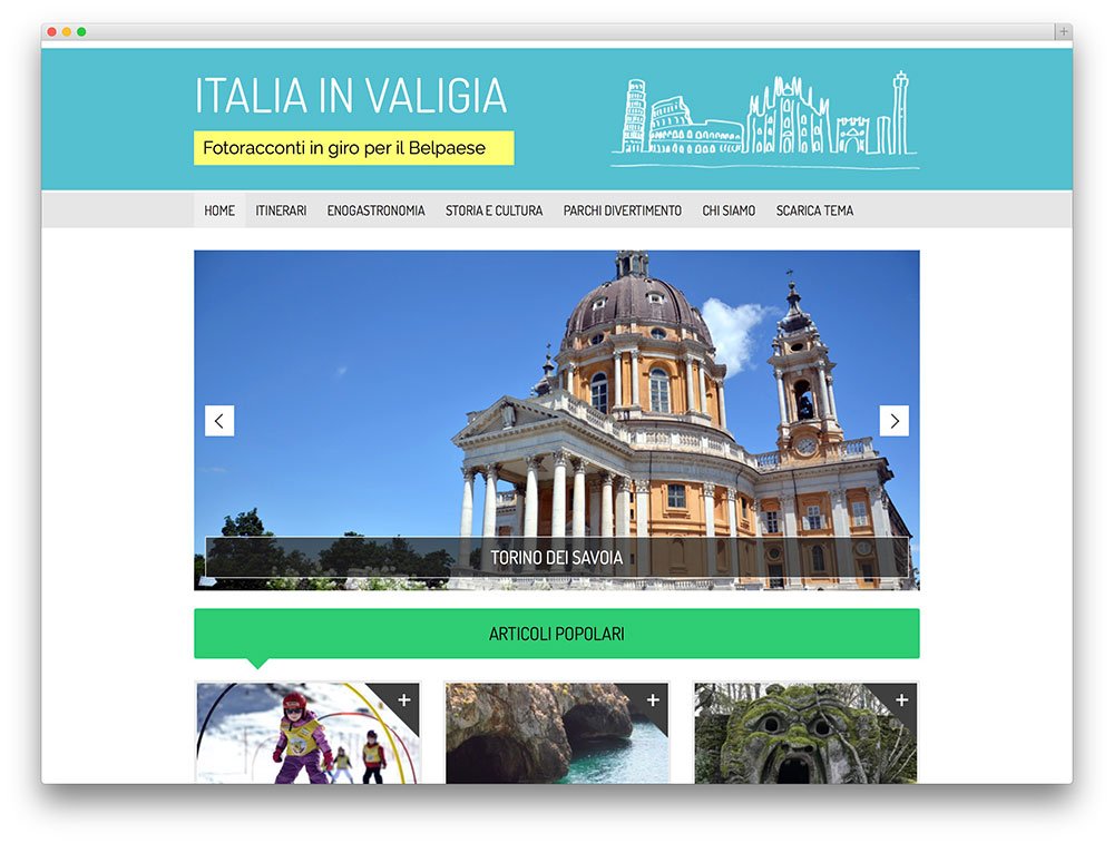  Travel theme for WordPress : "Travel in Italy" or Rome :)