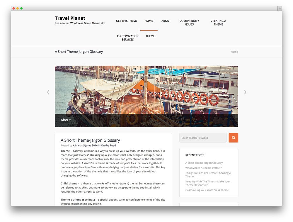 Start travel blog with this theme.